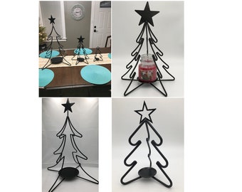 Black Wrought Iron Metal Christmas Tree - 3 Sizes - Amish Handmade
