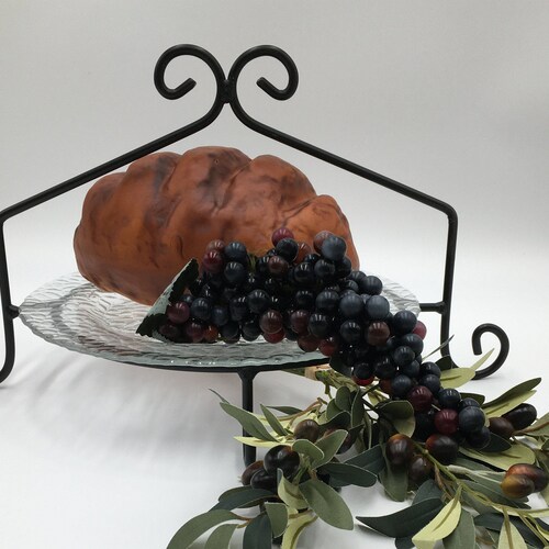 3 Tier Wrought Iron Pie Plate Holder Stand Triple Pie Saver Etsy