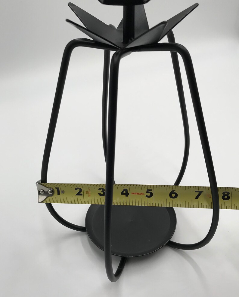 Wrought Iron Pineapple Candle Holder Black Jar Candle Pillar Etsy