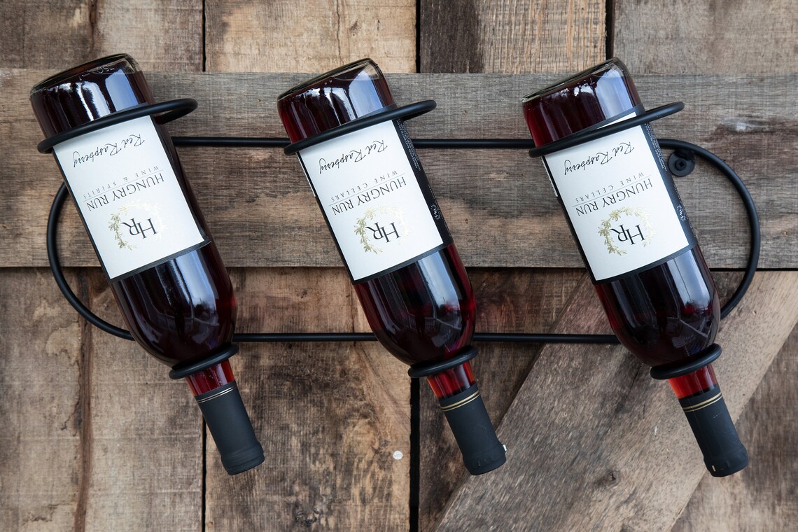 Wrought Iron Wine rack 3 bottle Handcrafted in Lancaster Etsy