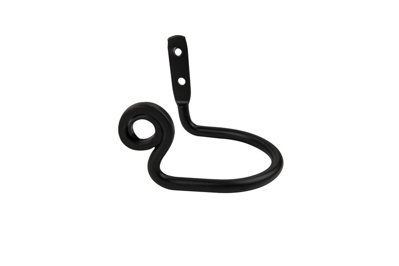 Wrought Iron Curtain Tie Back Curl pair Etsy