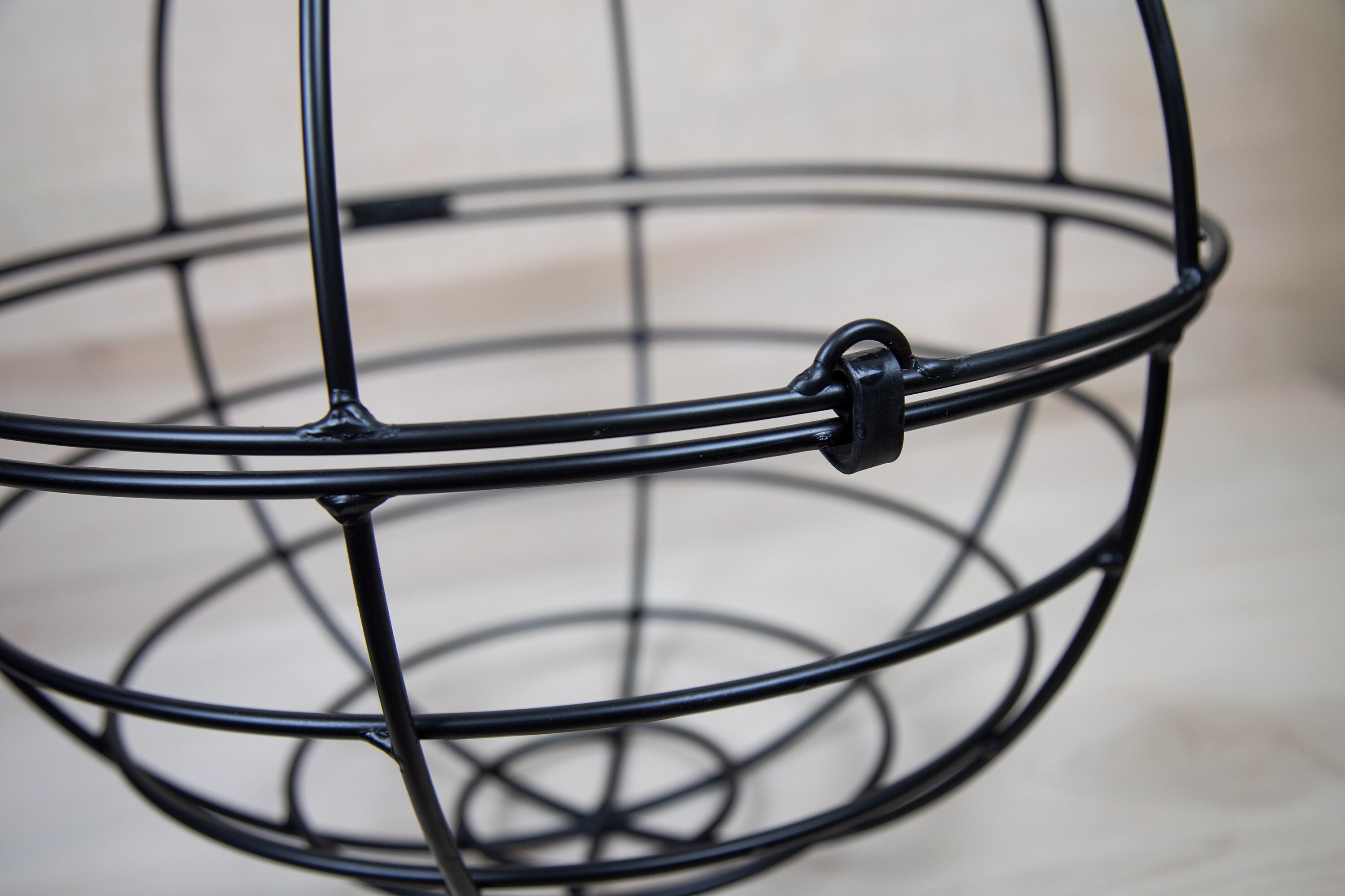 Wrought Iron 18 Hanging Wire Basket Plant Hanger Globe Etsy Australia