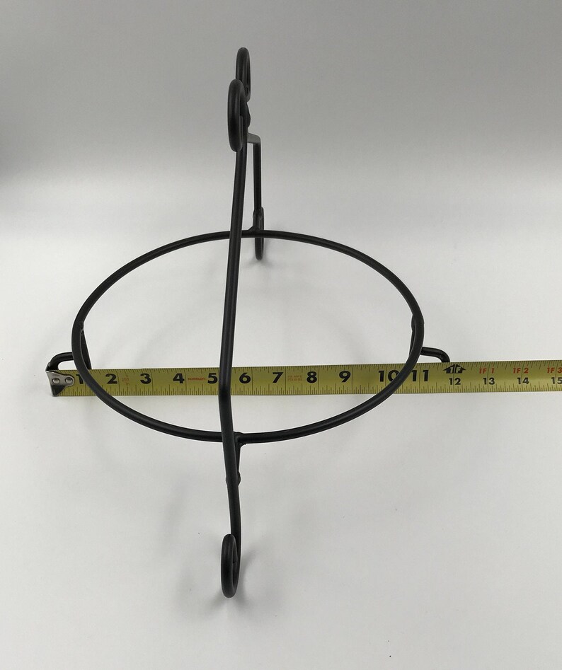 Black Wrought Iron Pie Plate Holder Stand Etsy