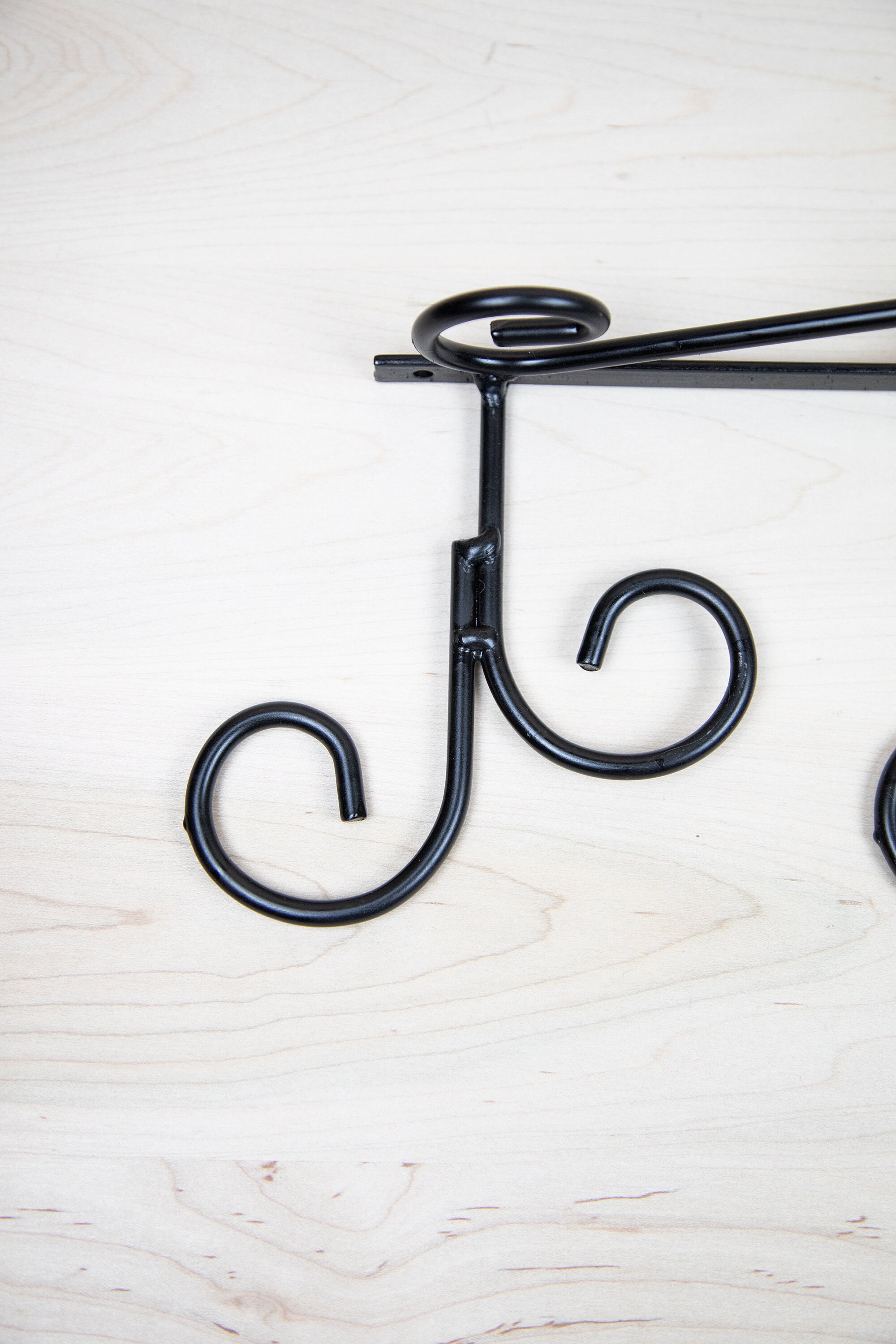 6 Wine Stem Glass Rack Wall Mount Holder Wrought Iron Amish Etsy