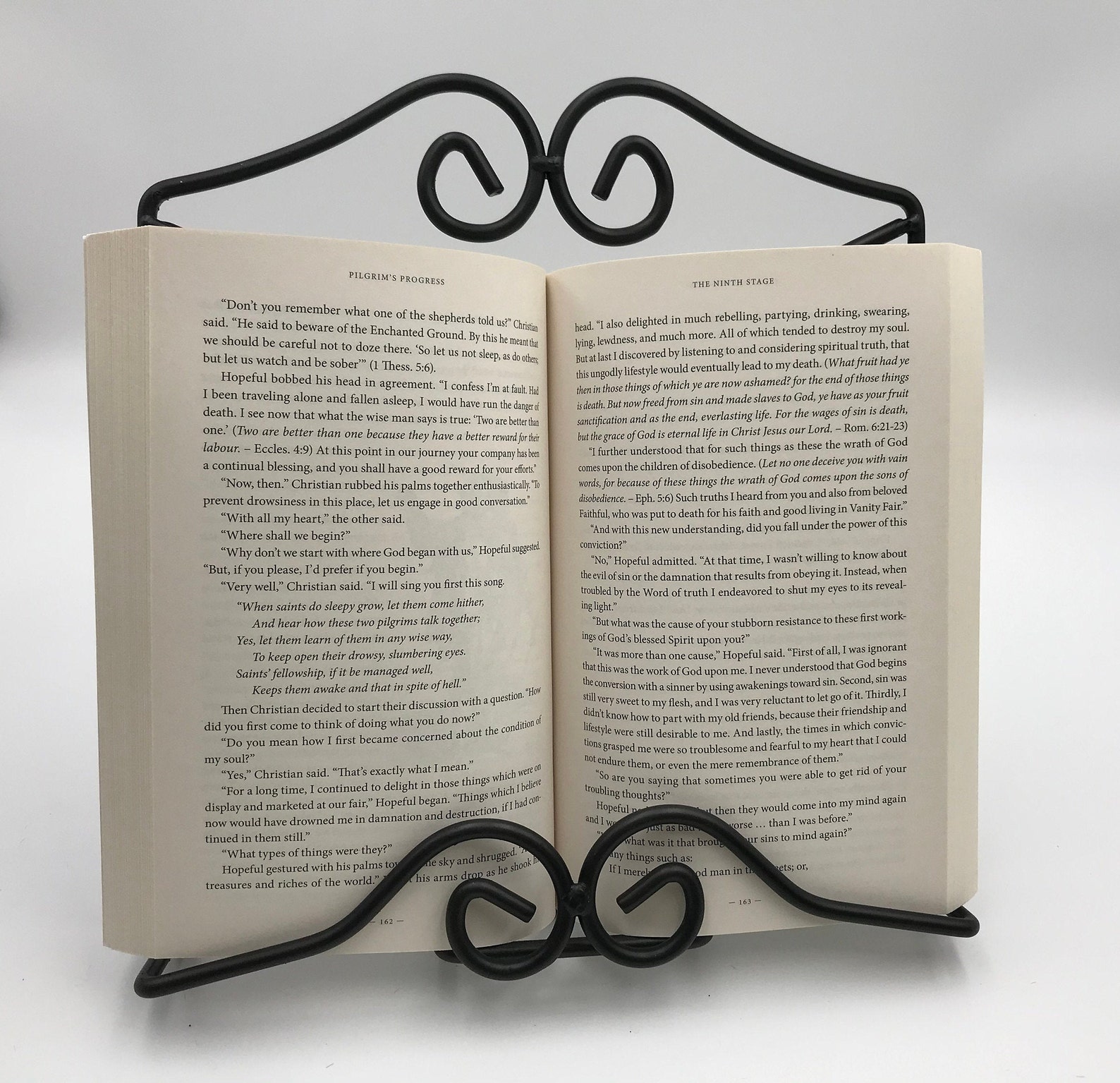Black Wrought Iron Book Picture Display Stand Easel Tabletop Etsy