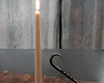 Wrought Iron Windowsill Taper candle holder with handle - Amish handmade in the USA