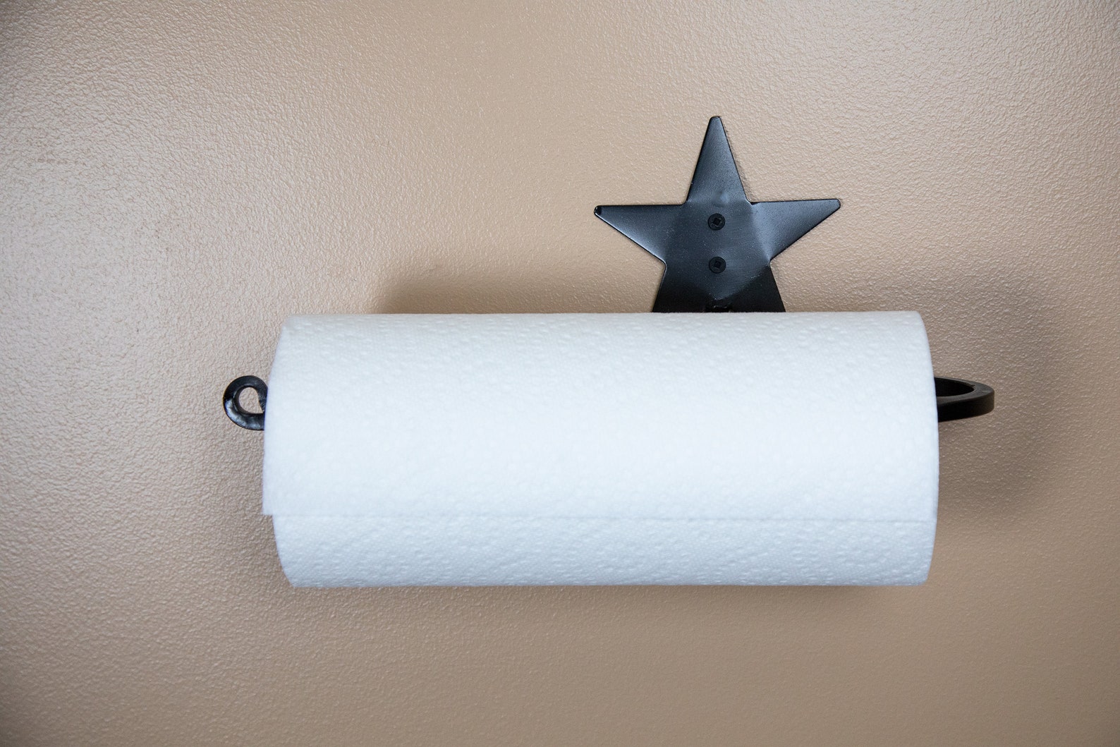 Rustic Star Paper Towel Holder Wall Mount Amish Handmade Etsy