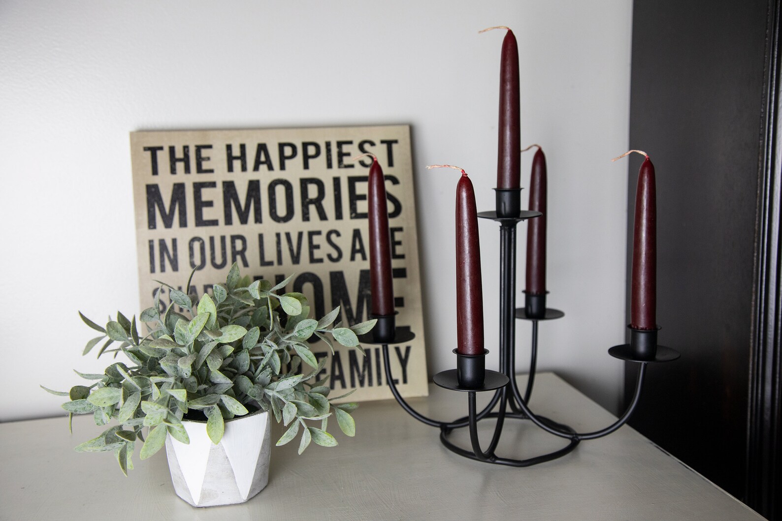 Wrought Iron Tabletop Candelabra Taper Candle Holder Etsy