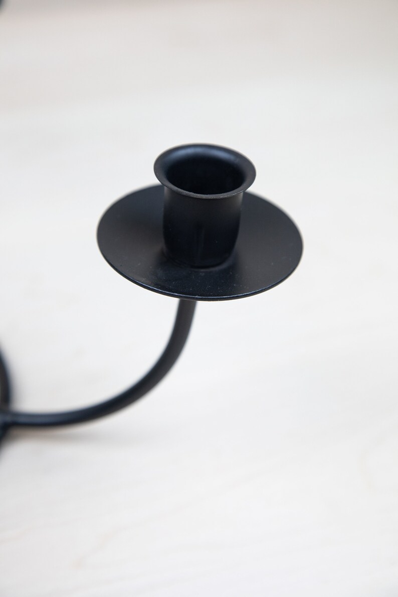 Wrought Iron Tabletop Candelabra Taper Candle Holder Etsy