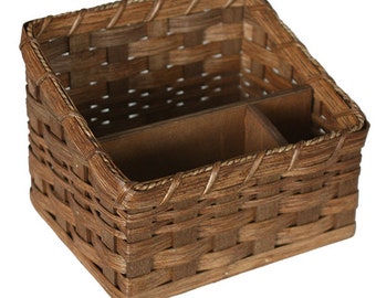 Woven Organizer Basket, Amish Handmade Woven Basket, Customizable