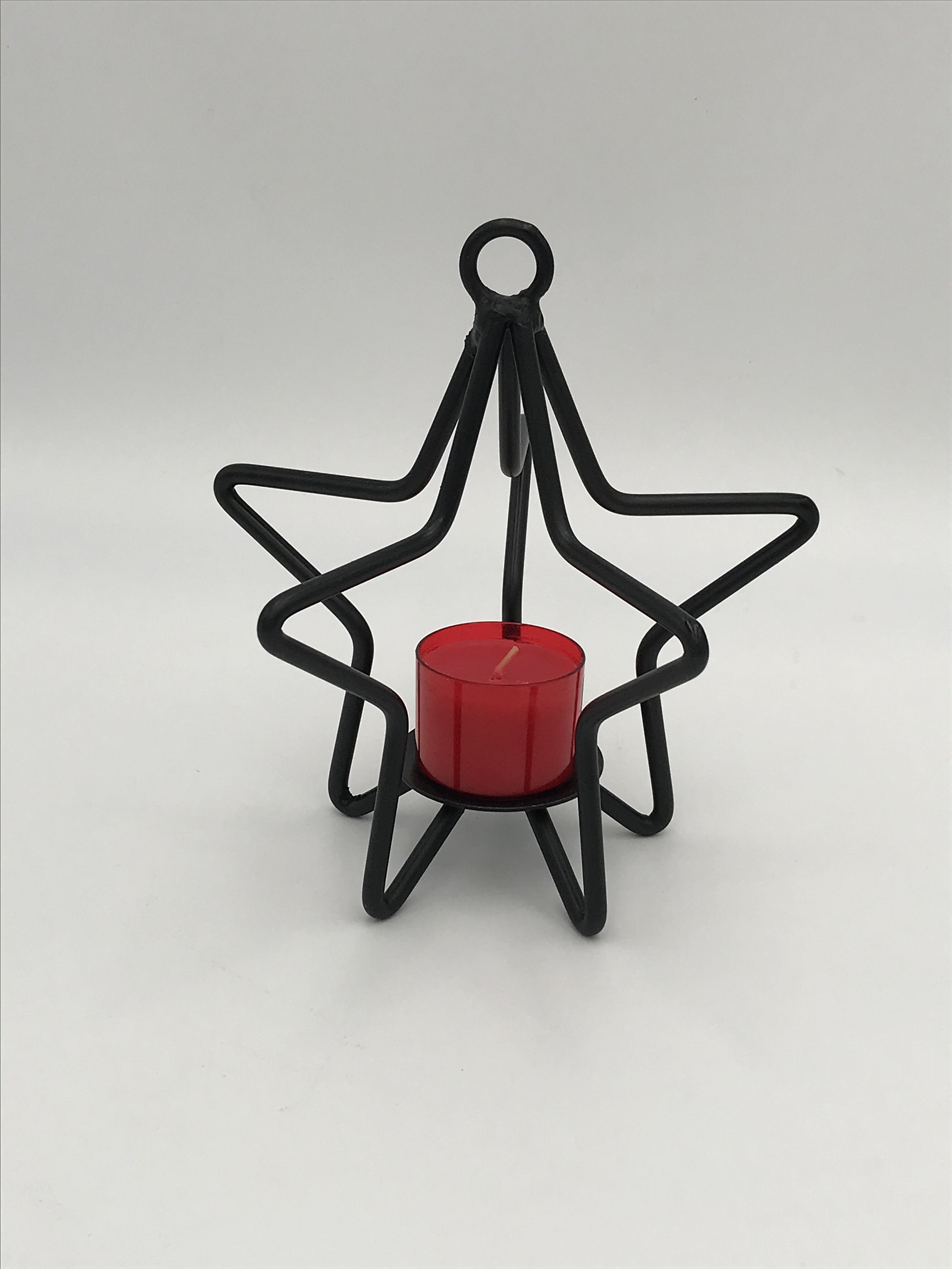 Wrought Iron Star Tea Light Holder Pillar Candle Stand Amish Etsy