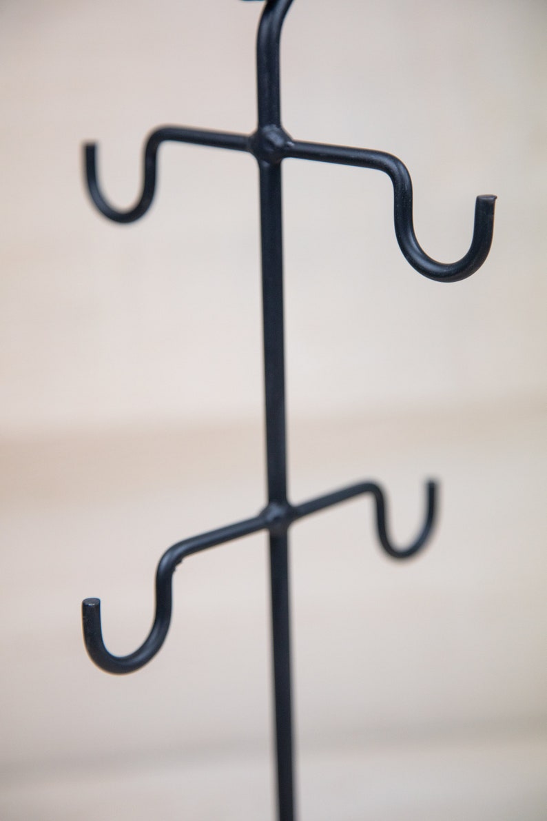 Wrought Iron 4 Coffee Mug & Tea Cup Rack Holder Metal Tree Etsy