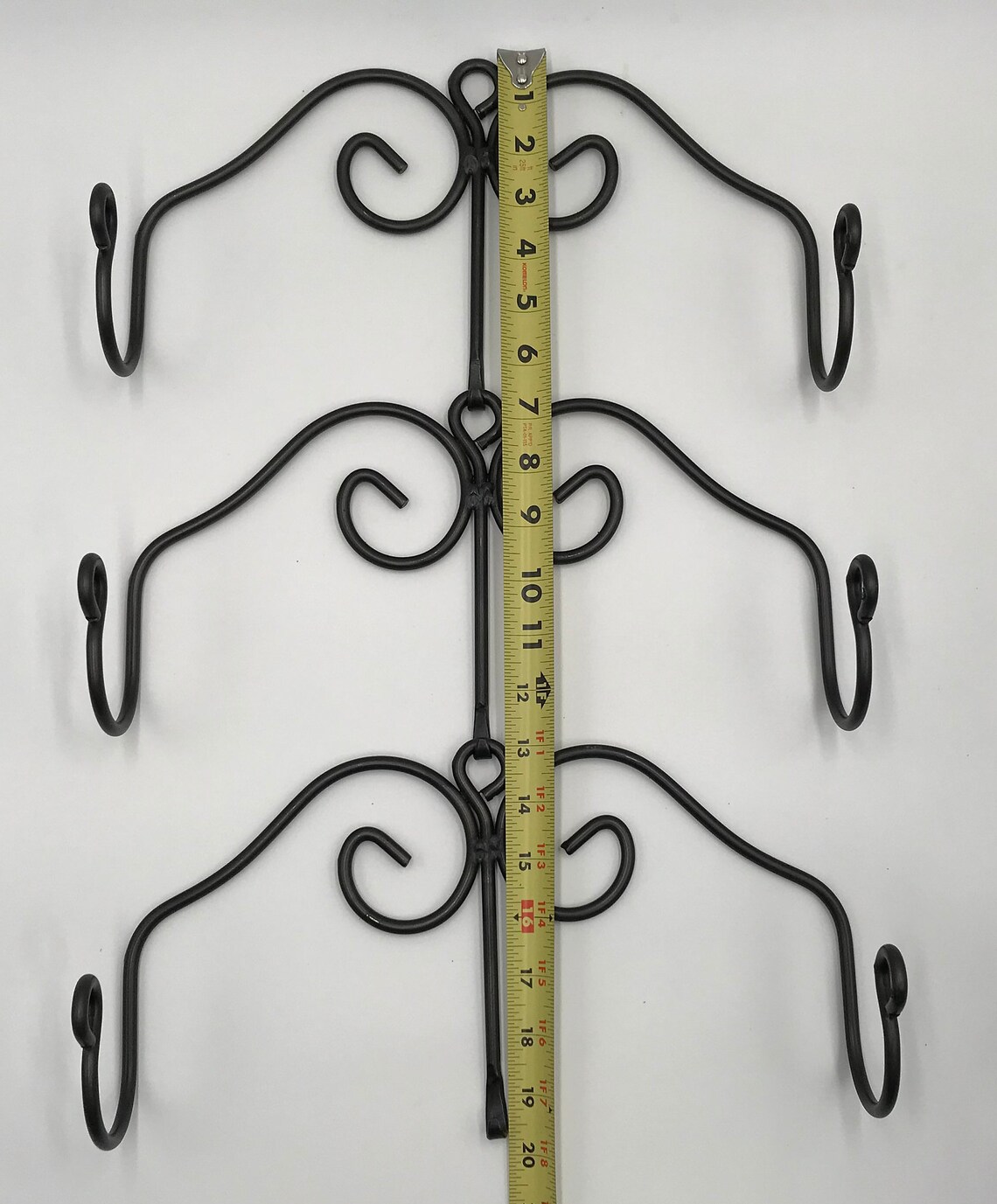 Wrought Iron Rolling Pin Holder Black Wall Dough Roller Holder Etsy