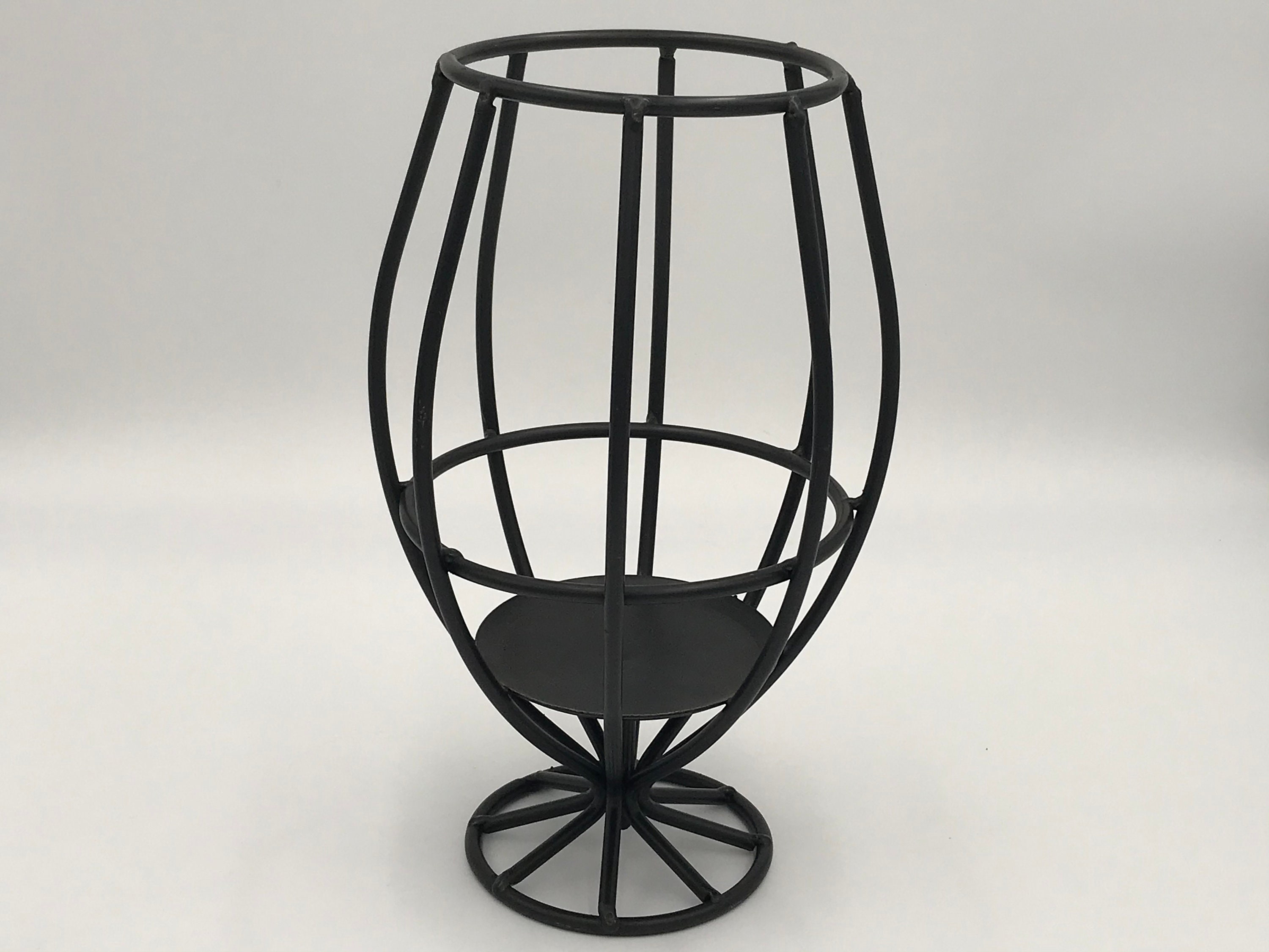 Black Wrought Iron Brandy Snifter Candle Holder Decoration Etsy