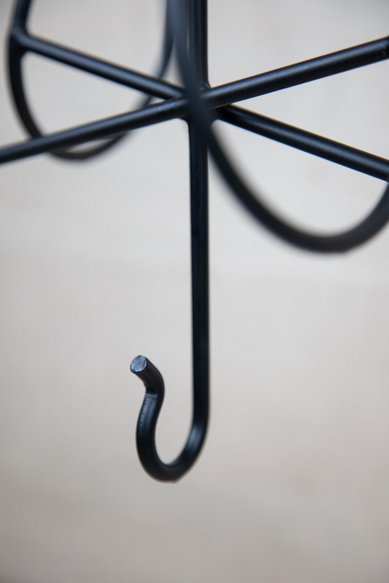 Wrought Iron Hanging Wine Rack 6 Bottle Handcrafted in Etsy