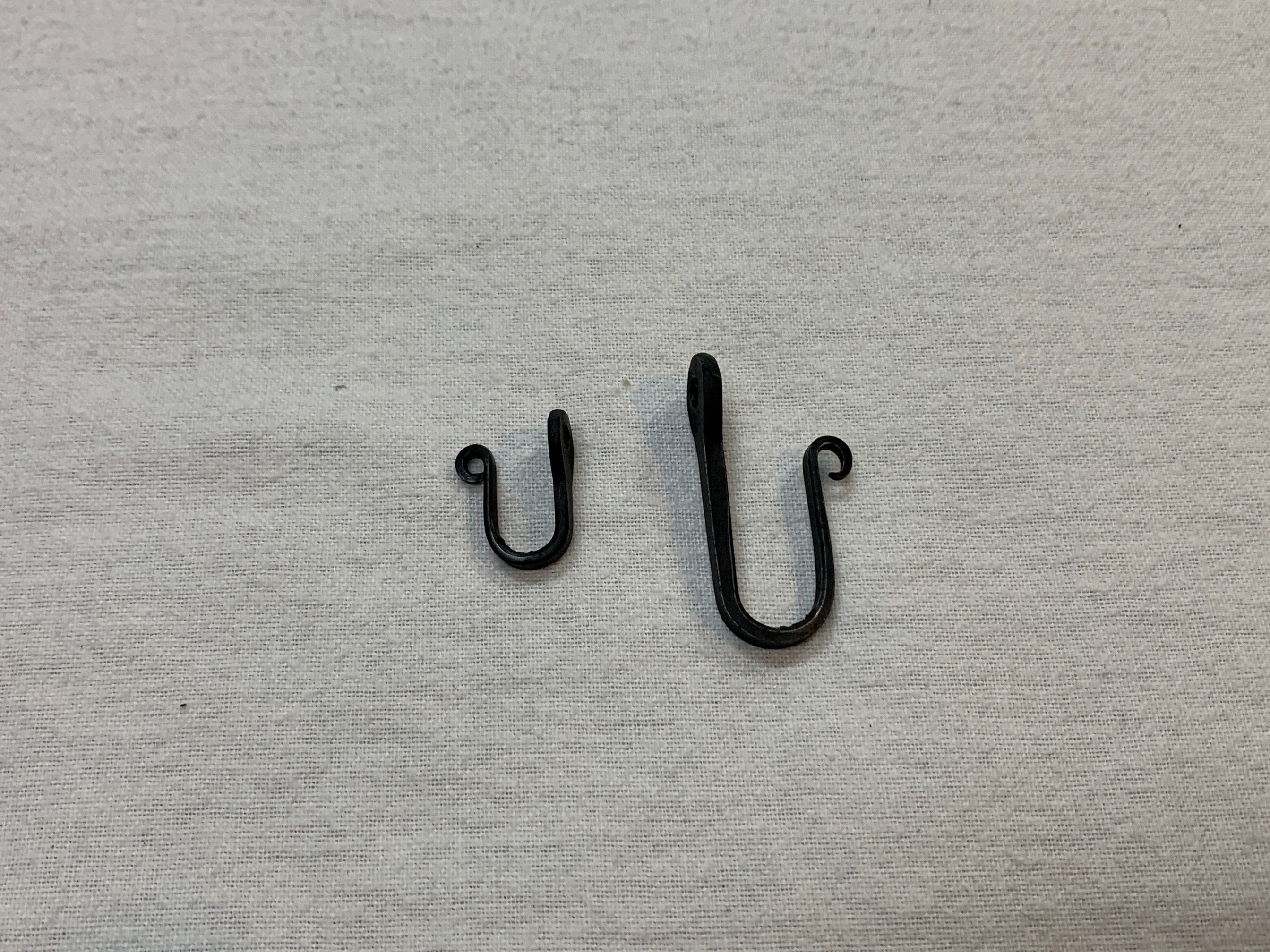 Rustic Metal Nail Hook Wall Mounted Black Hardware Amish Made Etsy