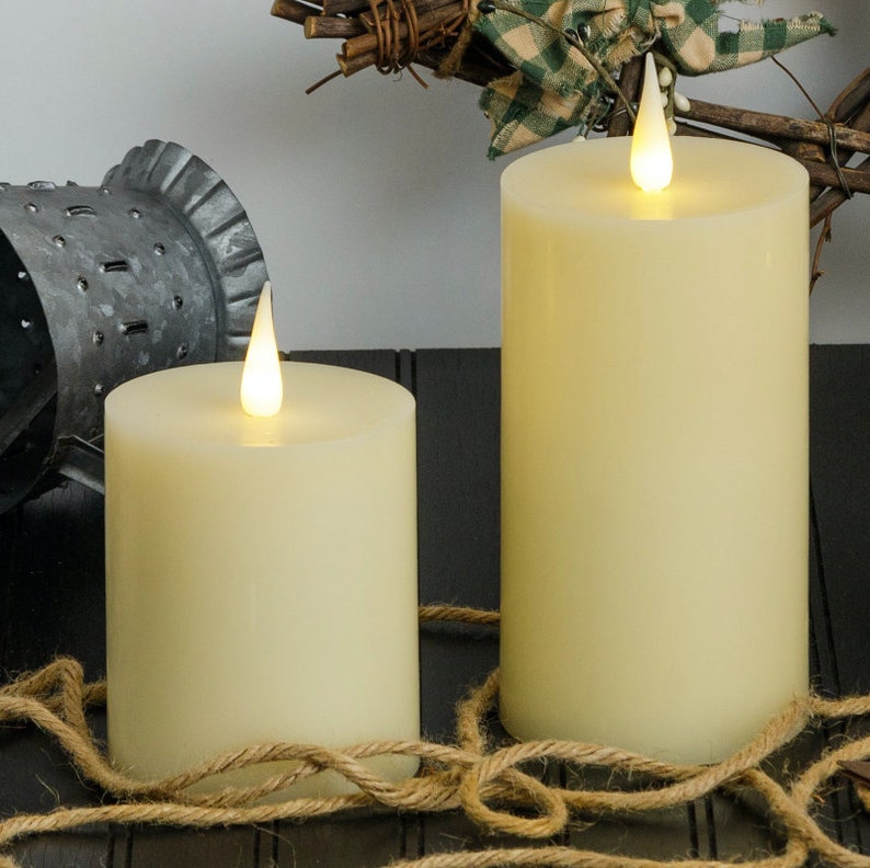 LED Wax Candles, Amish Made, Moments Captured Candles Ivory