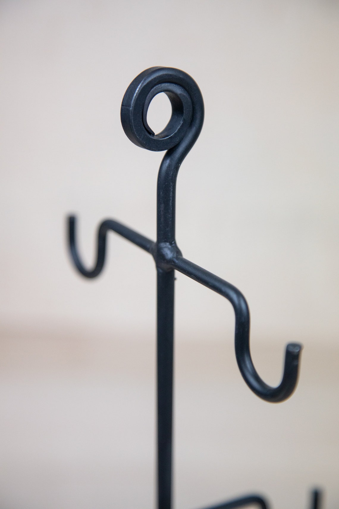 Wrought Iron 4 Coffee Mug & Tea Cup Rack Holder Metal Tree Etsy