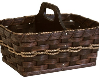 Handy Helper Basket, Amish Handmade Woven Basket, Customizable