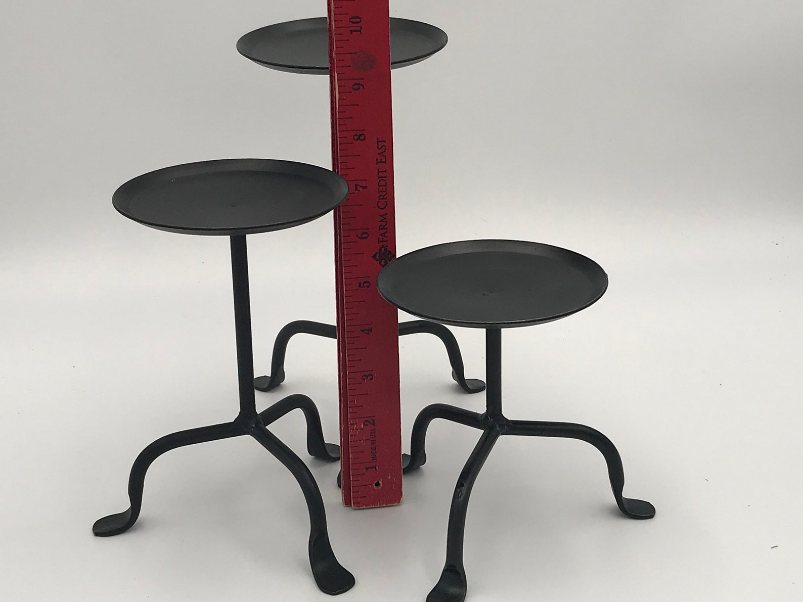 Black Wrought Iron Pillar Candle Holder Stand Amish Handmade Etsy