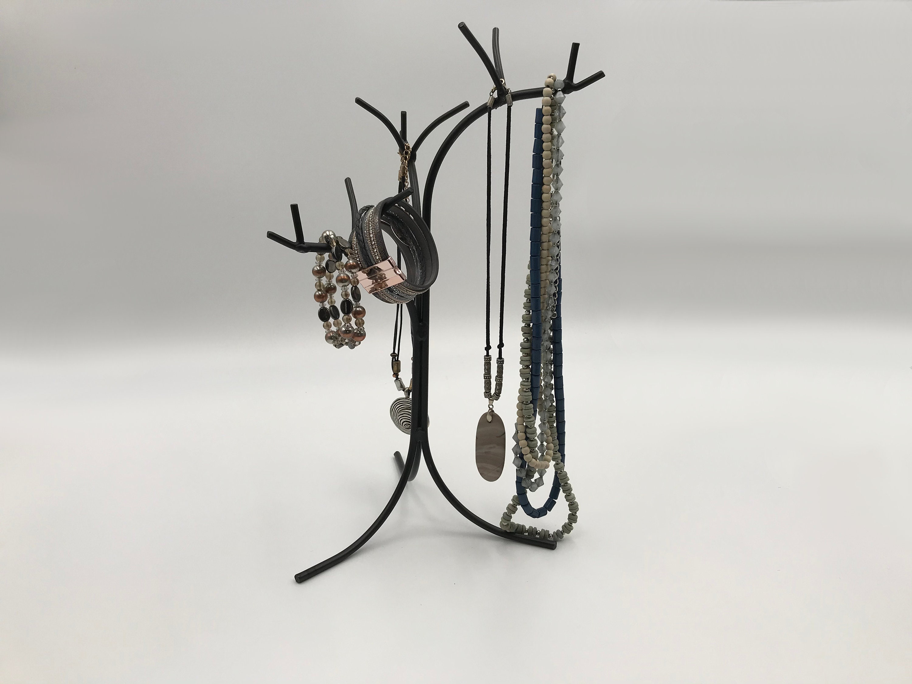 KINDWER Hanging Jewelry Tree Earring, Necklace, Ring and Bracelet Organizer,  11 Inch - Zen Merchandiser