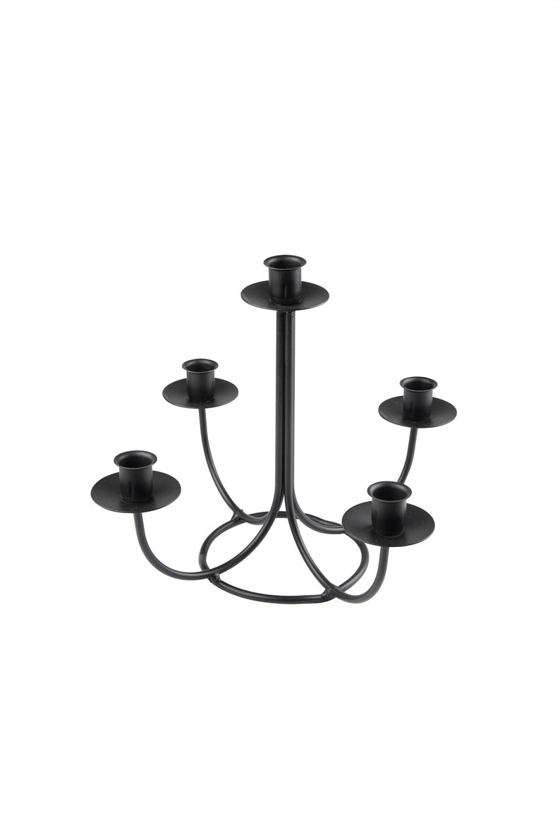 Wrought Iron Tabletop Candelabra Taper Candle Holder Etsy