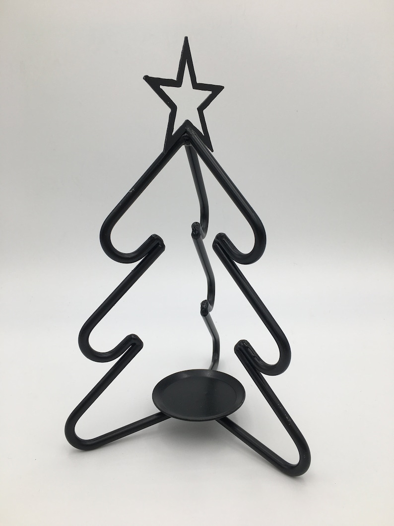 Black Wrought Iron Metal Christmas Tree 3 Sizes Amish Etsy