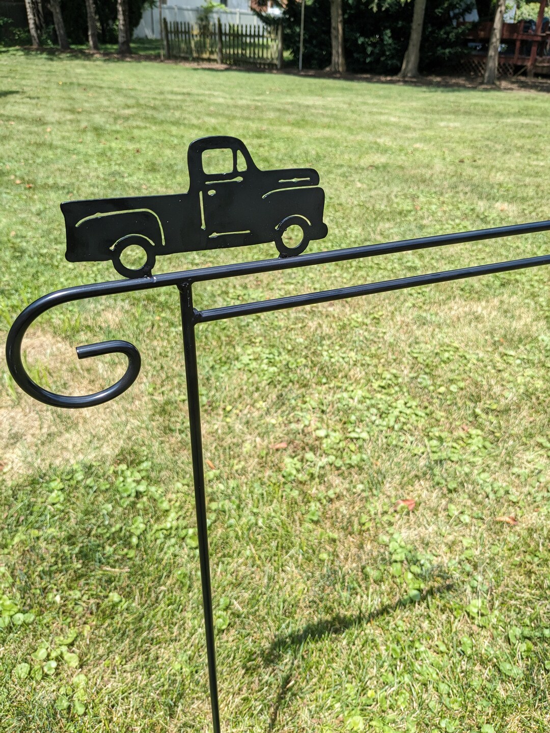 Wrought Iron Truck Flag Pole Holder Etsy
