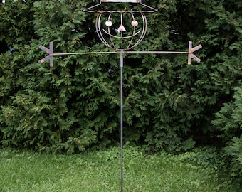 Scarecrow - Outdoor Metal Art - Wrought Iron - Amish Handmade in USA