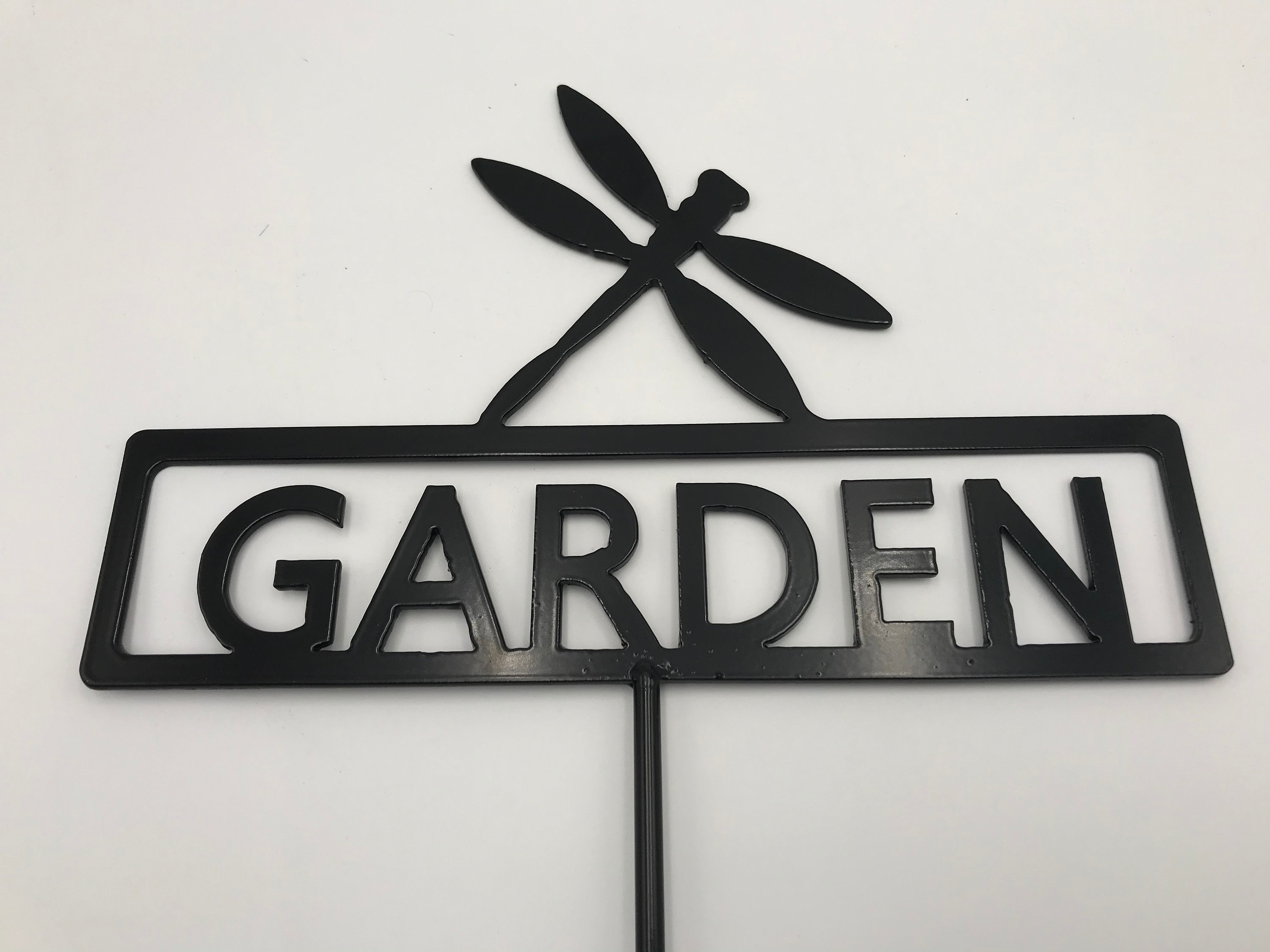 Garden Sign Stand Black Outdoor Metal Wrought Iron Yard sign Etsy