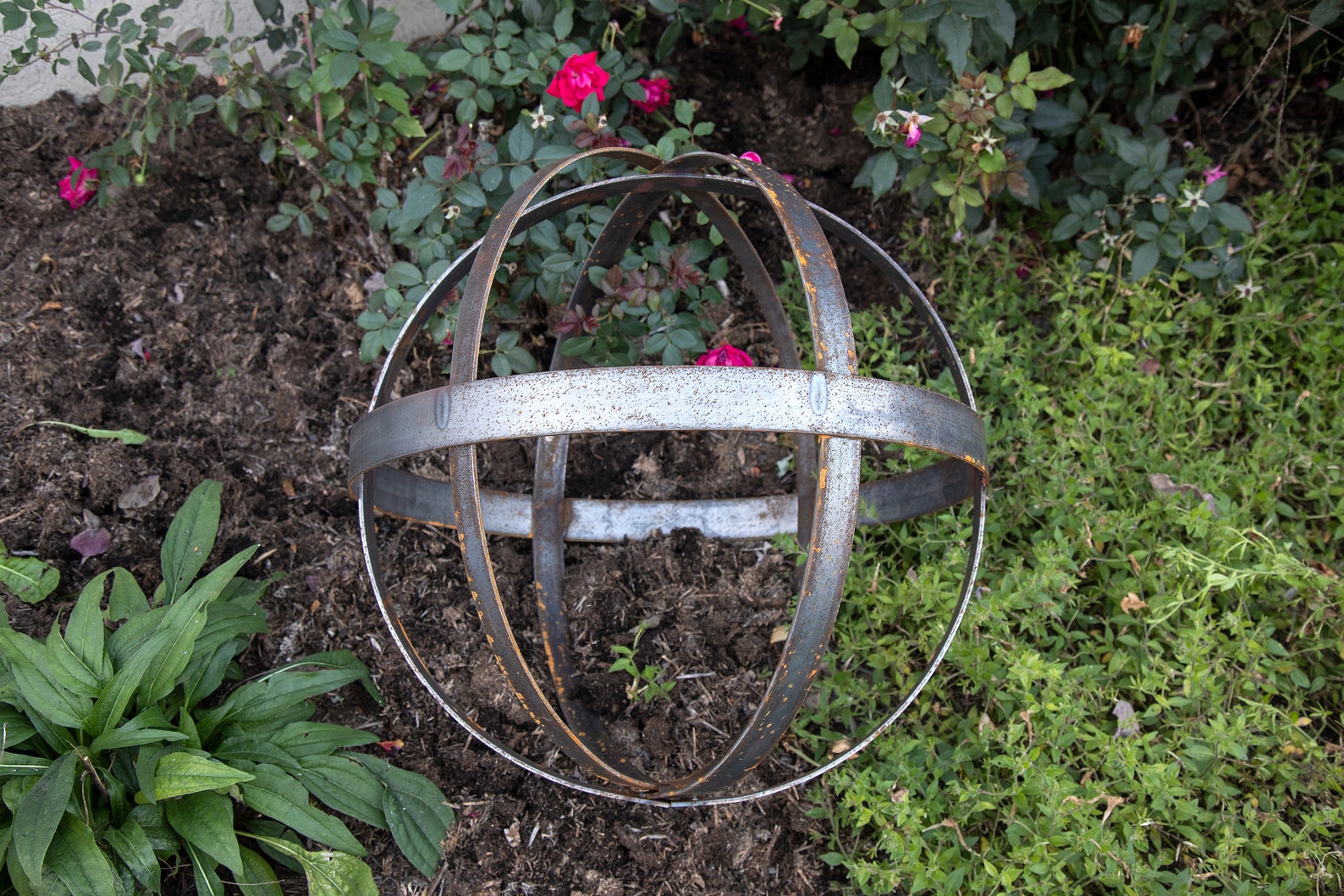 Rusty Metal Garden Orb Spheres Amish Handmade in USA Etsy