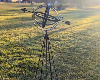 Wrought Iron Armillary - Amish made - Yard decor - metal