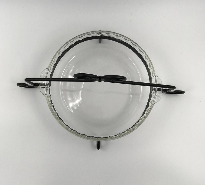 Black Wrought Iron Pie Plate Holder Stand Etsy