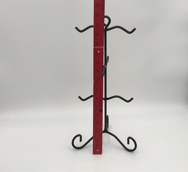 Wrought Iron 6 Coffee Mug & Tea Cup Rack Holder Metal Tree Etsy
