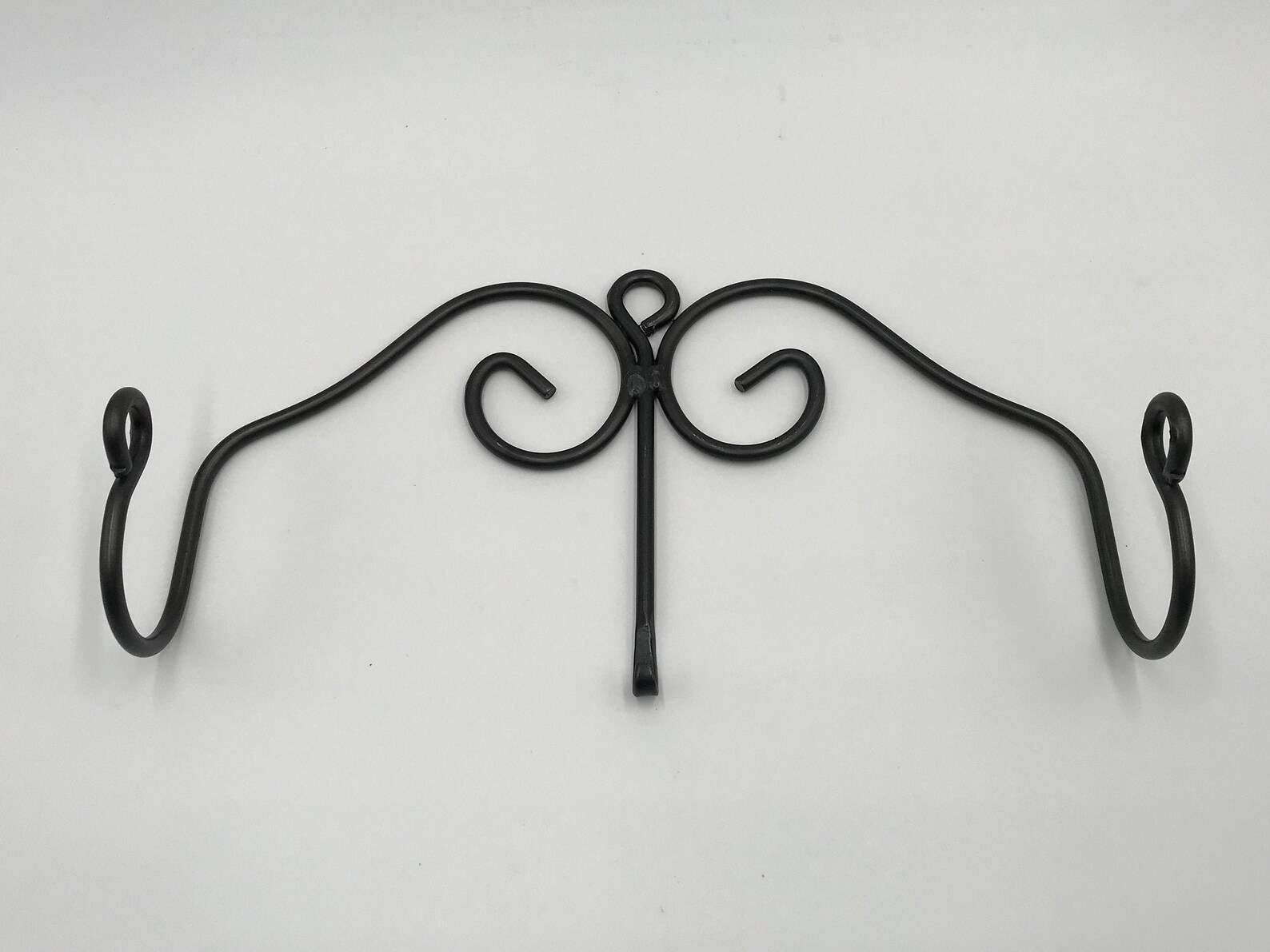 Wrought Iron Rolling Pin Holder Black Wall Dough Roller Holder Etsy
