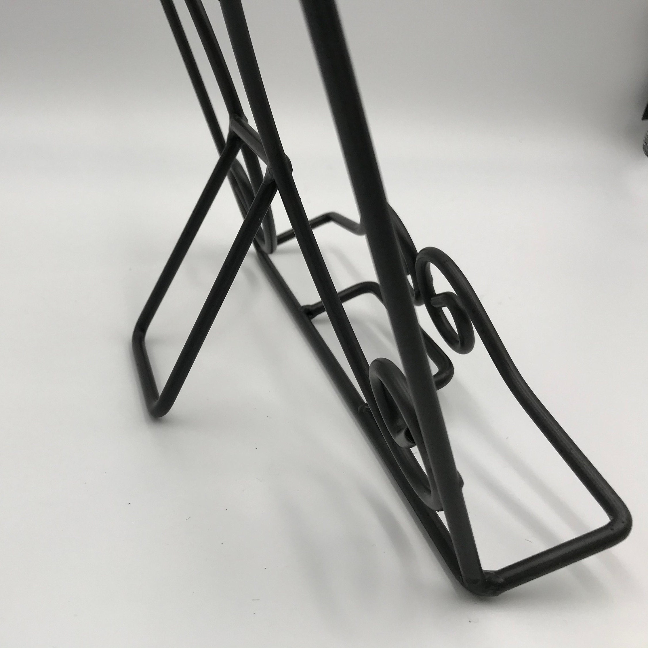 Black Wrought Iron Book Picture Display Stand Easel Tabletop Etsy
