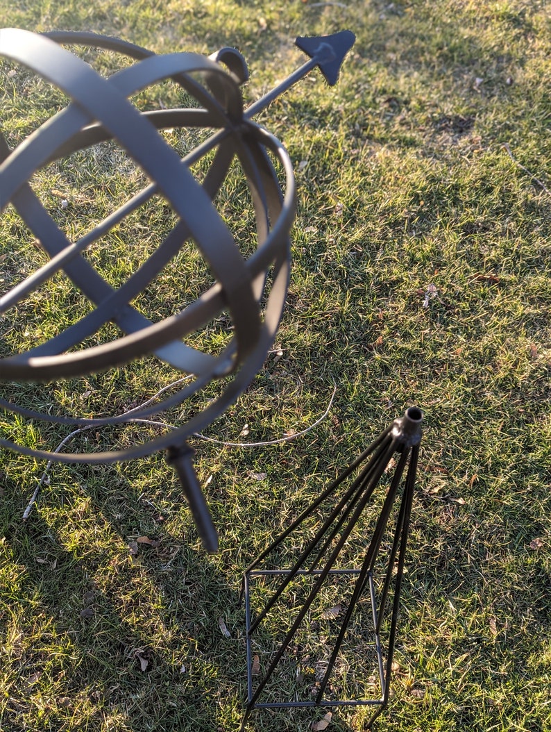 Schmiedeeisen Armillar Amish made Yard Dekor Metall Bild 6