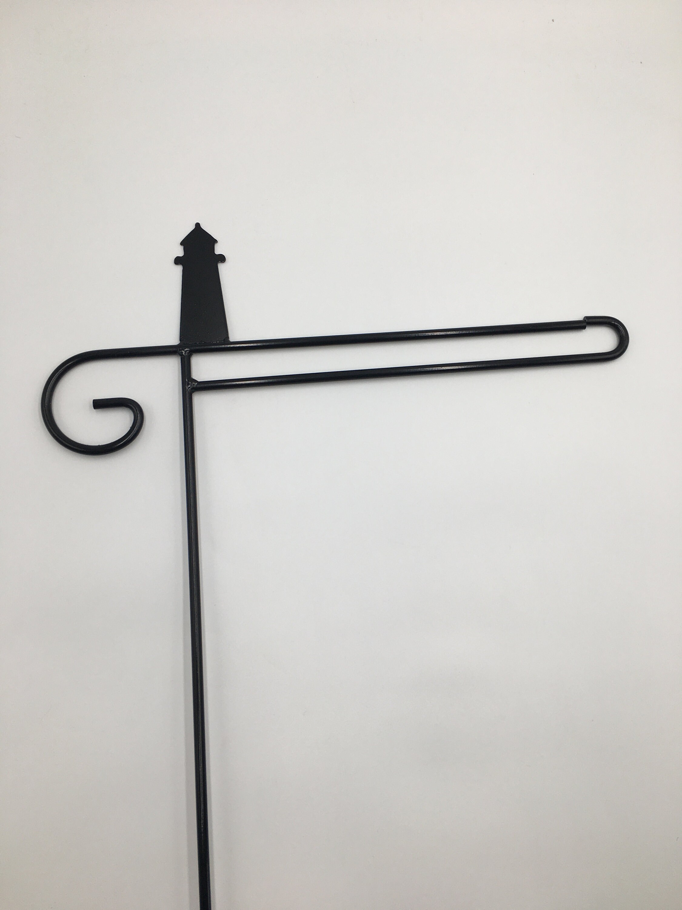 Lighthouse Garden Flag Holder Hook Stand Heavy Duty Black Etsy
