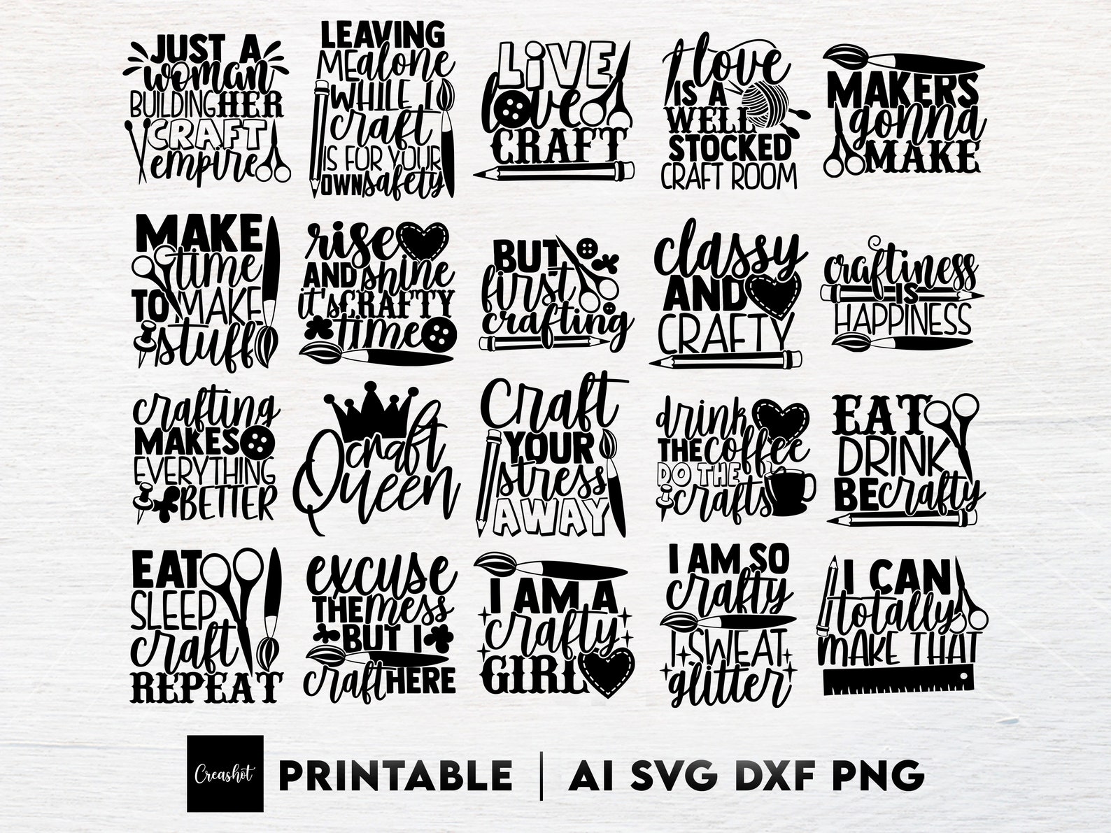 Crafting Bundle svg Crafting Cut File svg dxf eps | Etsy