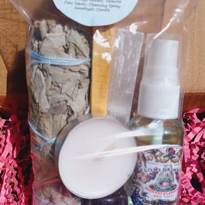 Witte salie/energie reiniging/smudge kit afbeelding 3