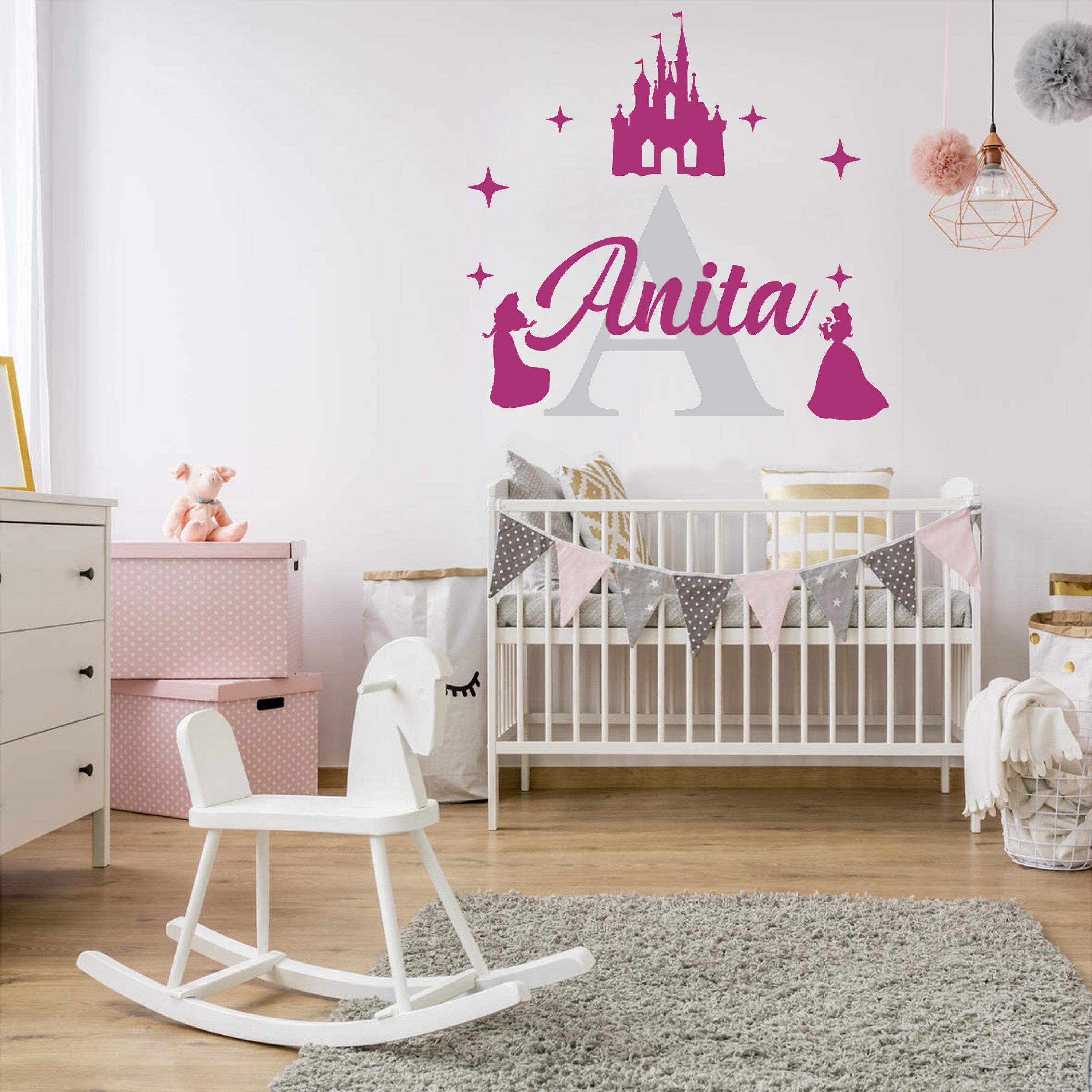 Mädchen Kindergarten Aufkleber Aufkleber Name und erste | Etsy