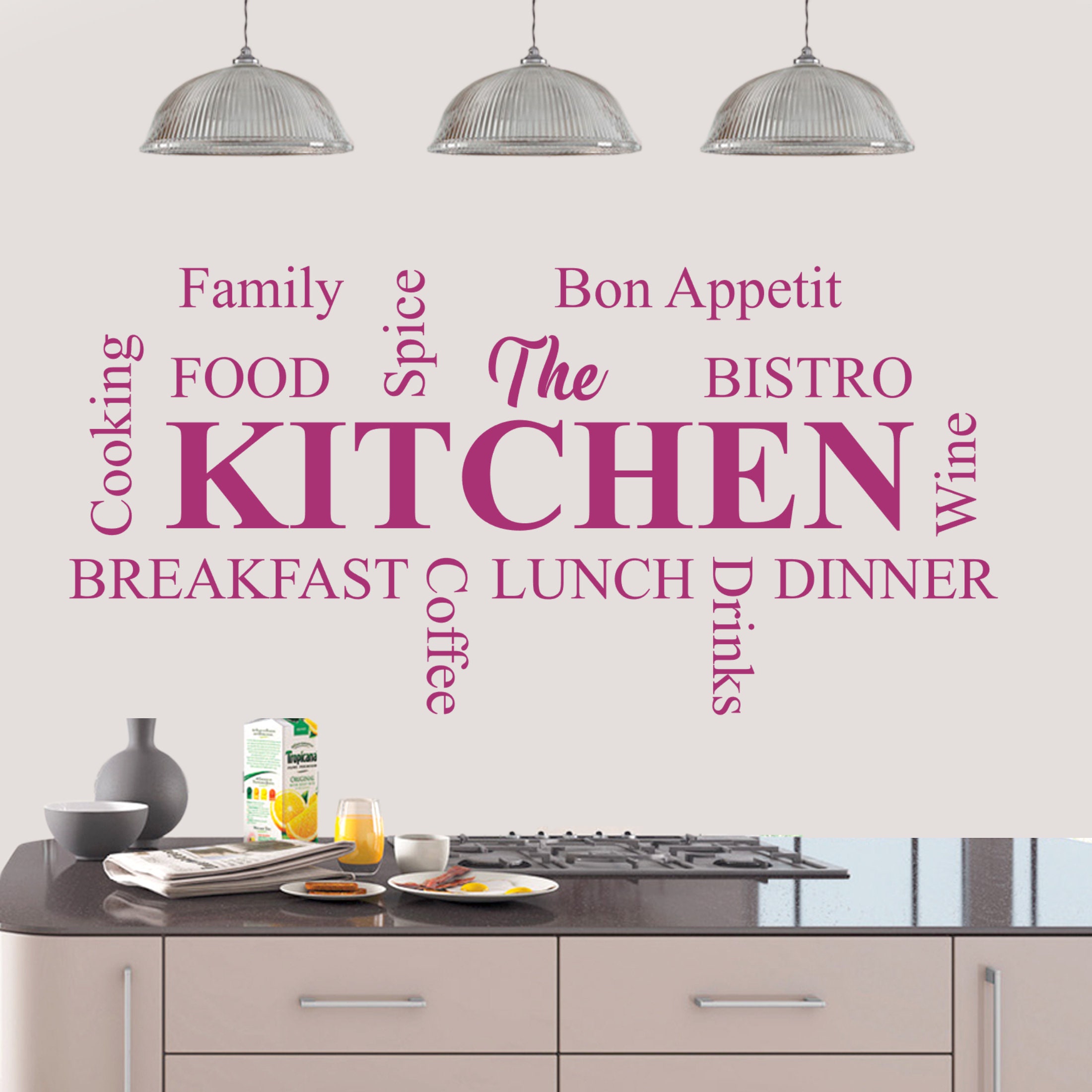 Kitchen Word Wall Art Decor, Dining Room Wall Art Sticker, Kithen Wall  Sticker, Kitchen Wall Decor, Kitchen Wall Word Sticker, Coffee, Tea - Etsy