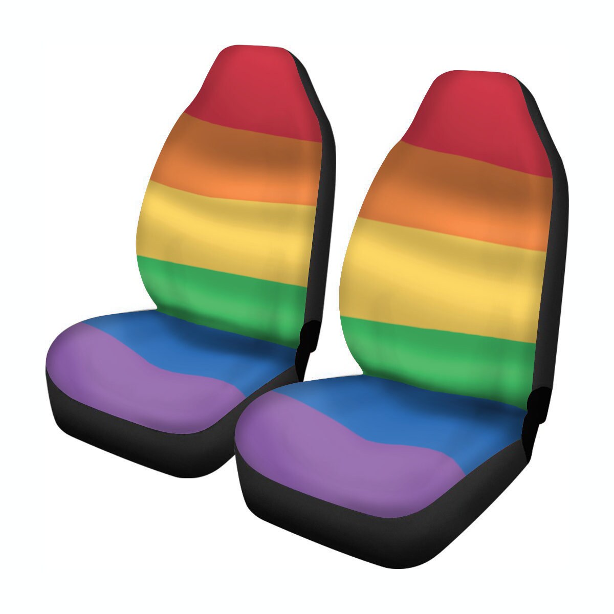 LGBTQI Pride Flag Universal Car Seat Covers Pair Etsy