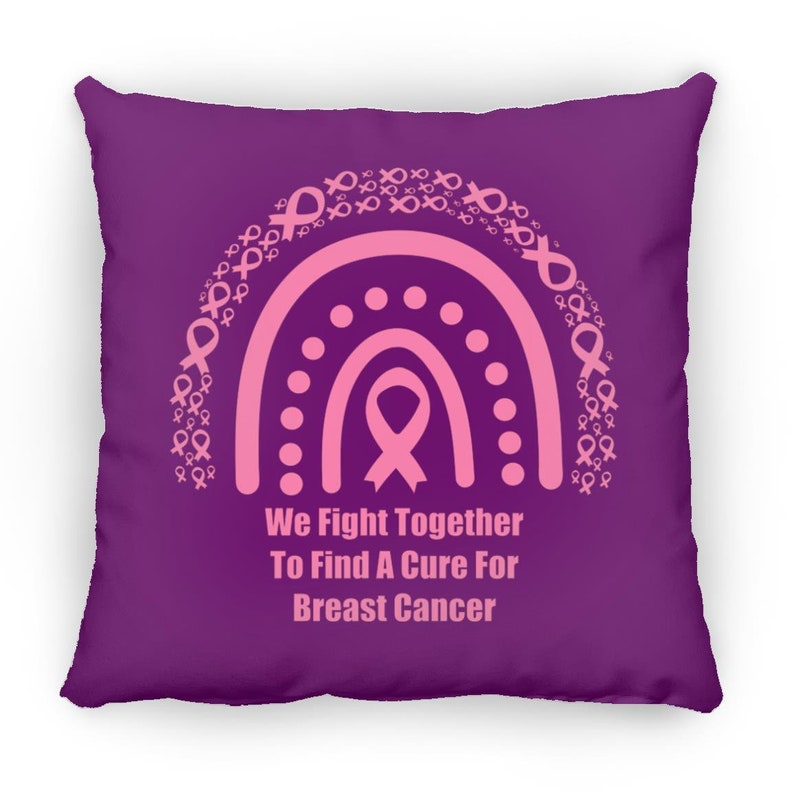 Multicolor Fight The Cancer Throw Pillow 18x18 All Cancer Ribbon Apparel & Cancer Awareness Sucks in Every Color Fighter 