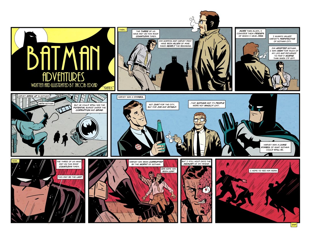 Batman Comic Strip Print - Etsy
