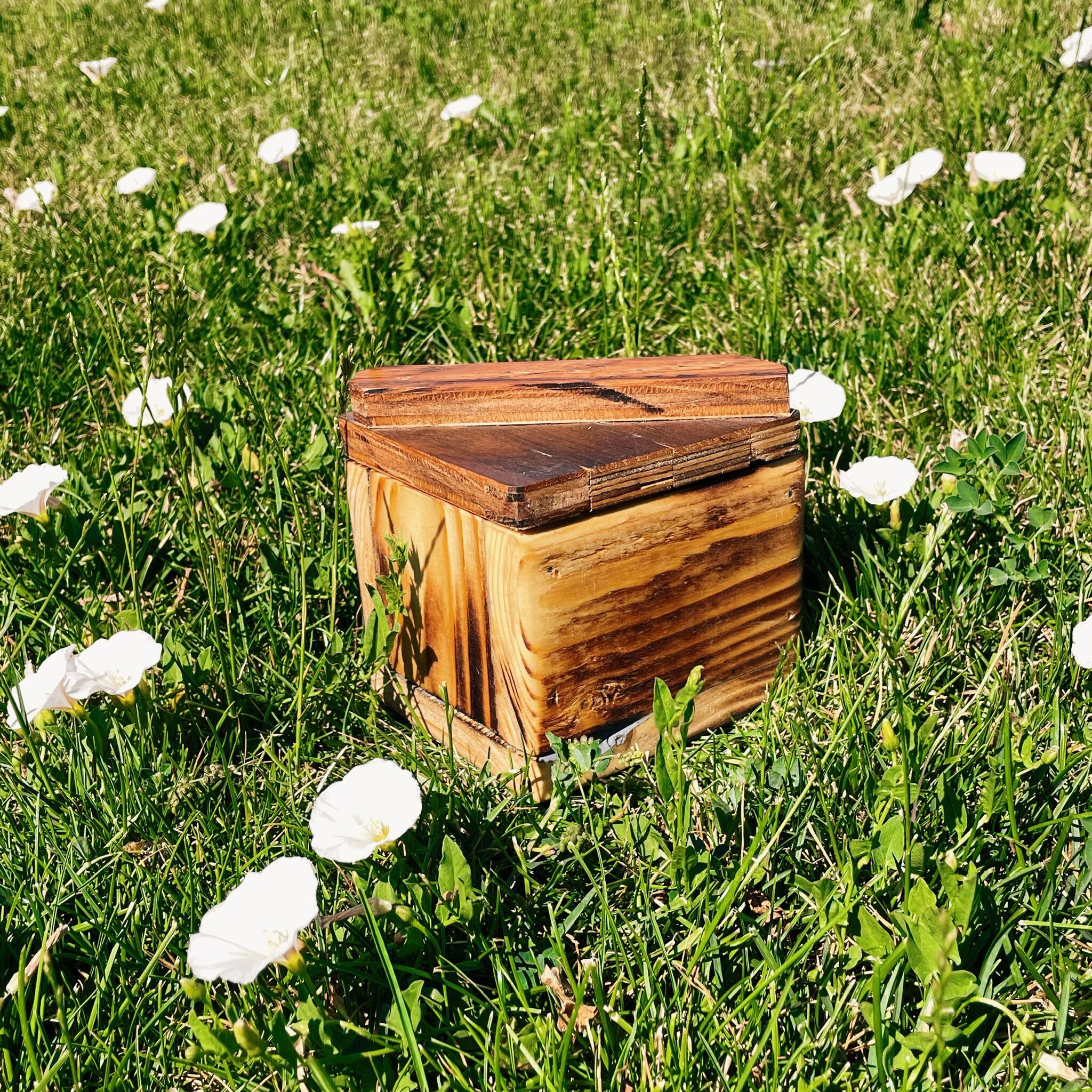Caja de almacenamiento decorativo de madera dura recuperada | Etsy