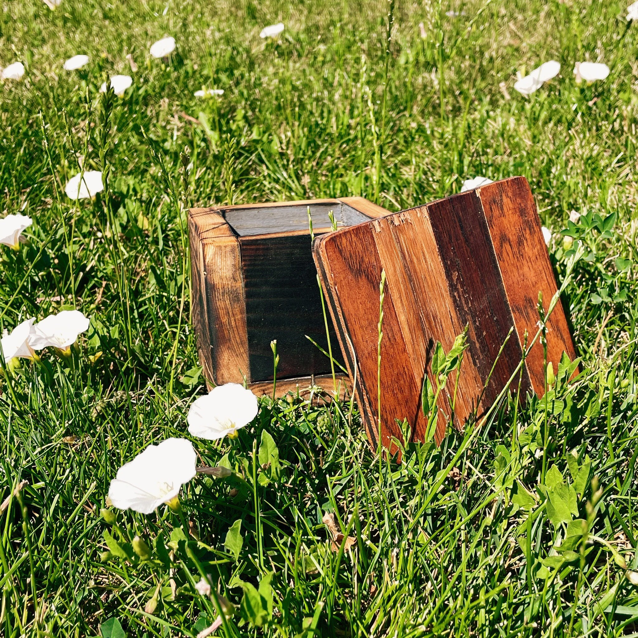 Caja de almacenamiento decorativo de madera dura recuperada | Etsy