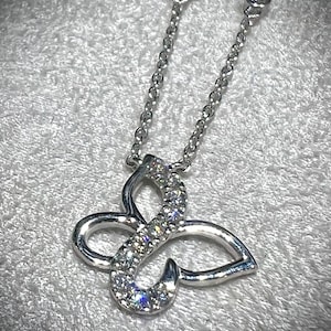 Diamond Butterfly Necklace / Butterfly Necklace / Diamond Butterfly 0.75ct / Diamond Butterfly Pendant with Diamond Chain