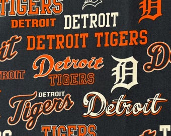 MLB Detroit Tigers 100% Cotton Quilting & Sewing Fabric by Fabric Traditions - Officially Licensed