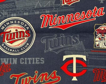 MLB Minnesota Twins Stadium 100% Cotton Quilting & Sewing Fabric by Fabric Traditions - Officially Licensed